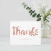 モダンバラ金ゴールドラヴ結婚の感謝ポストカード ポストカード (スタンド正面)