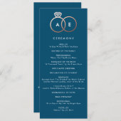 モダンバラ金ゴールドリングや輪カスタムウェディングプログラム プログラム (正面/裏面)