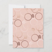 モダンバラ金ゴールドリングや輪結婚式RSVP返信カード 出欠カード (裏面)