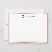 モダンバラ金ゴールドロパーソナライズされたゴ サンキューカード (正面)