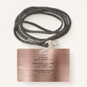 モダンバラ金ゴールド会社の写真ID バッジ (裏面ランヤード)