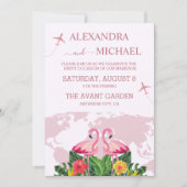 モダンバラ金ゴールド先パスポ結婚ートの招待 招待状 (正面)