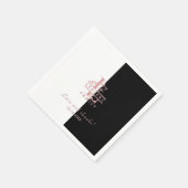 モダンバラ金ゴールド分カスタム割モノグラムL スタンダードカクテルナプキン (角)