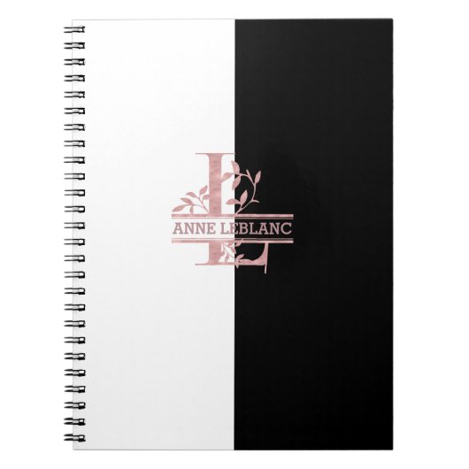 モダンバラ金ゴールド分カスタム割モノグラムL ノートブック (正面)