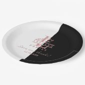 モダンバラ金ゴールド分カスタム割モノグラムL ペーパープレート (アングル)