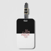 モダンバラ金ゴールド分カスタム割モノグラムL ラゲッジタグ (正面縦)