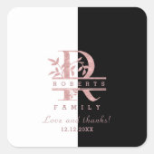 モダンバラ金ゴールド分カスタム割モノグラムR スクエアシール (正面)