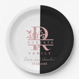 モダンバラ金ゴールド分カスタム割モノグラムR ペーパープレート