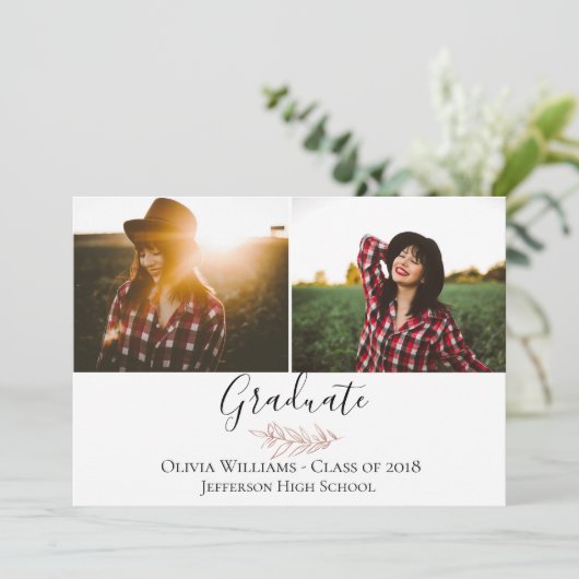 モダンバラ金ゴールド卒業写真の発表 招待状 (スタンド正面)