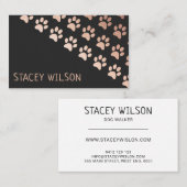 モダンバラ金ゴールド及び炭ドッグウォーカー 名刺 (正面/裏面)