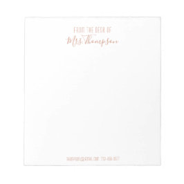 モダンバラ金ゴールド名スクリプト ノートパッド