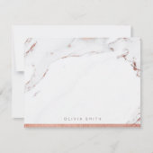 モダンバラ金ゴールド大理石パーソナライズされた文具 サンキューカード (正面)