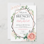 モダンバラ金ゴールド幾何ブライダルシャワー招待状 招待状 (正面)