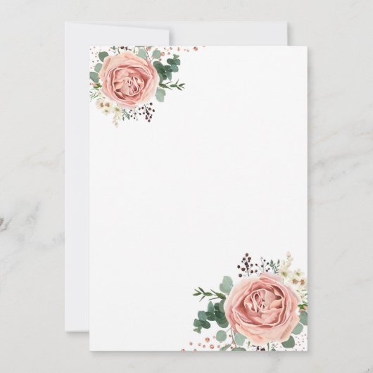 モダンバラ金ゴールド幾何ブライダルシャワー招待状 招待状 (裏面)