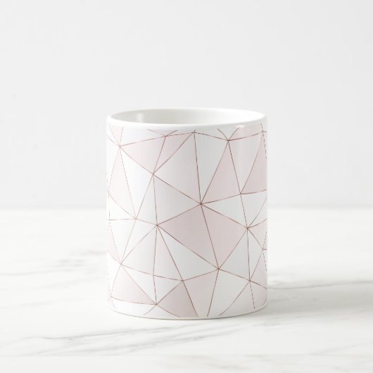 モダンバラ金ゴールド幾何学抽象芸術モノグラム コーヒーマグカップ (中央)