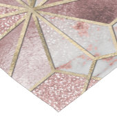 モダンバラ金ゴールド幾何学星花模様 ショートテーブルランナー (コーナー)