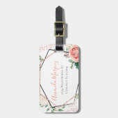 モダンバラ金ゴールド幾何学的ラゲージタグ ラゲッジタグ (正面縦)