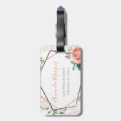 モダンバラ金ゴールド幾何学的ラゲージタグ ラゲッジタグ (裏面縦)