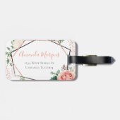 モダンバラ金ゴールド幾何学的ラゲージタグ ラゲッジタグ (裏面横)