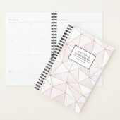 モダンバラ金ゴールド幾何学的抽象芸術パターン プランナー手帳 (ディスプレー)