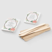 モダンバラ金ゴールド幾何結婚式 プログラム ハンドファン (組立なし)