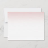 モダンバラ金ゴールド手書きスクリプトテンプレート ノートカード (裏面)