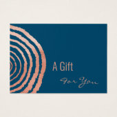 モダンバラ金ゴールド抽象芸術パターンギフトカード (正面)