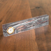 モダンバラ金ゴールド抽象芸術マーブル絵を描化 デスクネームプレート (側面)