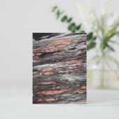 モダンバラ金ゴールド抽象芸術マーブル絵を描化 ポストカード (スタンド正面)