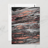 モダンバラ金ゴールド抽象芸術マーブル絵を描化 ポストカード (正面/裏面)