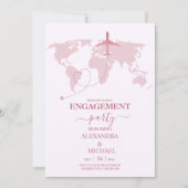 モダンバラ金ゴールド旅行先パスポート婚約 招待状 (正面)