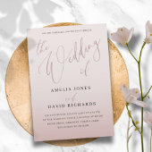 モダンバラ金ゴールド書結婚の 招待状