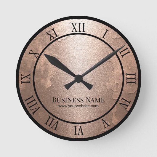 モダンバラ金ゴールド月ヴィンテージ  ラウンド壁時計 (正面)