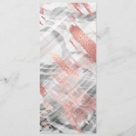 モダンバラ金ゴールド白黒ブラシストローク メニュー (裏面)