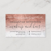 モダンバラ金ゴールド箔大理石グラデーションプロフェッショナル 割引カード (裏面)