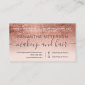 モダンバラ金ゴールド箔赤面グラデーションプロフェッショナル 割引カード (裏面)