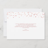 モダンバラ金ゴールド紙吹雪ブラシスクリプトありがとう サンキューカード (裏面)