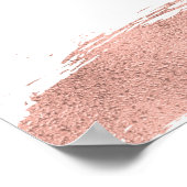 モダンバラ金ゴールド結婚のウェルカムサインポスター ポスター (角)