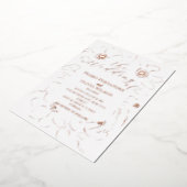 モダンバラ金ゴールド結婚フローラ 箔招待状 (回転した状態)