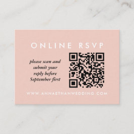 モダンバラ金ゴールド結婚リングや輪のオンラインQRコードRSVP エンクロージャーカード