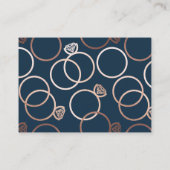 モダンバラ金ゴールド結婚リングや輪のオンラインRSVPカード エンクロージャーカード (裏面)