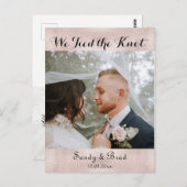 モダンバラ金ゴールド結婚写真の発表 ポストカード (正面/裏面)