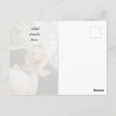モダンバラ金ゴールド結婚写真の発表 ポストカード (裏面)