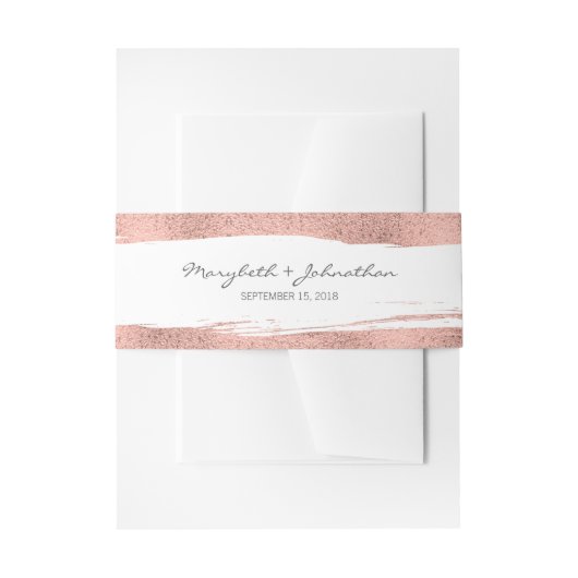 モダンバラ金ゴールド結婚式招待状ベリーバンド 招待状ベリーバンド (正面例)