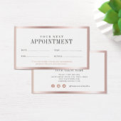モダンバラ金ゴールド縁どサロンアポイントメントカード (デスク)