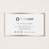 モダンバラ金ゴールド縁どサロンアポイントメントカード (裏面)