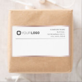 モダンバラ金ゴールド縁どロゴ差出人住所ラベル ラベル (インサイチュ)