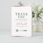 モダンバラ金ゴールド縁どロゴ サンキューカード (スタンド正面)