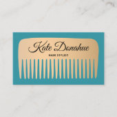 モダンバラ金ゴールド美容師コーム美しいサロン 名刺 (正面)