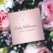 モダンバラ金ゴールド美容師メイクアップアーティストスクリプト スクエア名刺